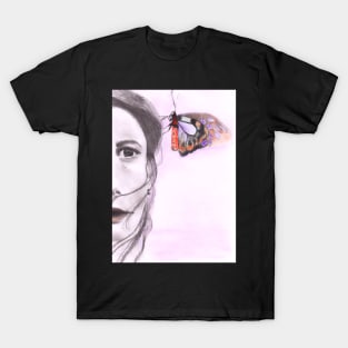 Girl with Butterfly T-Shirt